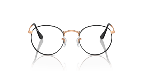 RB3447V Round Metal Optics Ray-Ban Black On Rose Gold