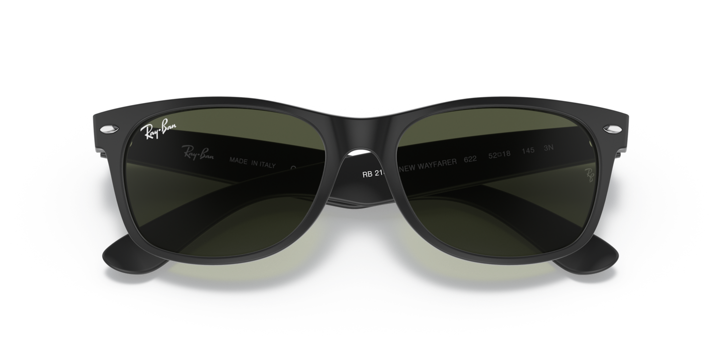 Ray-Ban New Wayfarer Sunglasses Ray-Ban New Wayfarer RB2132 52mm - Rubber Black main image 2