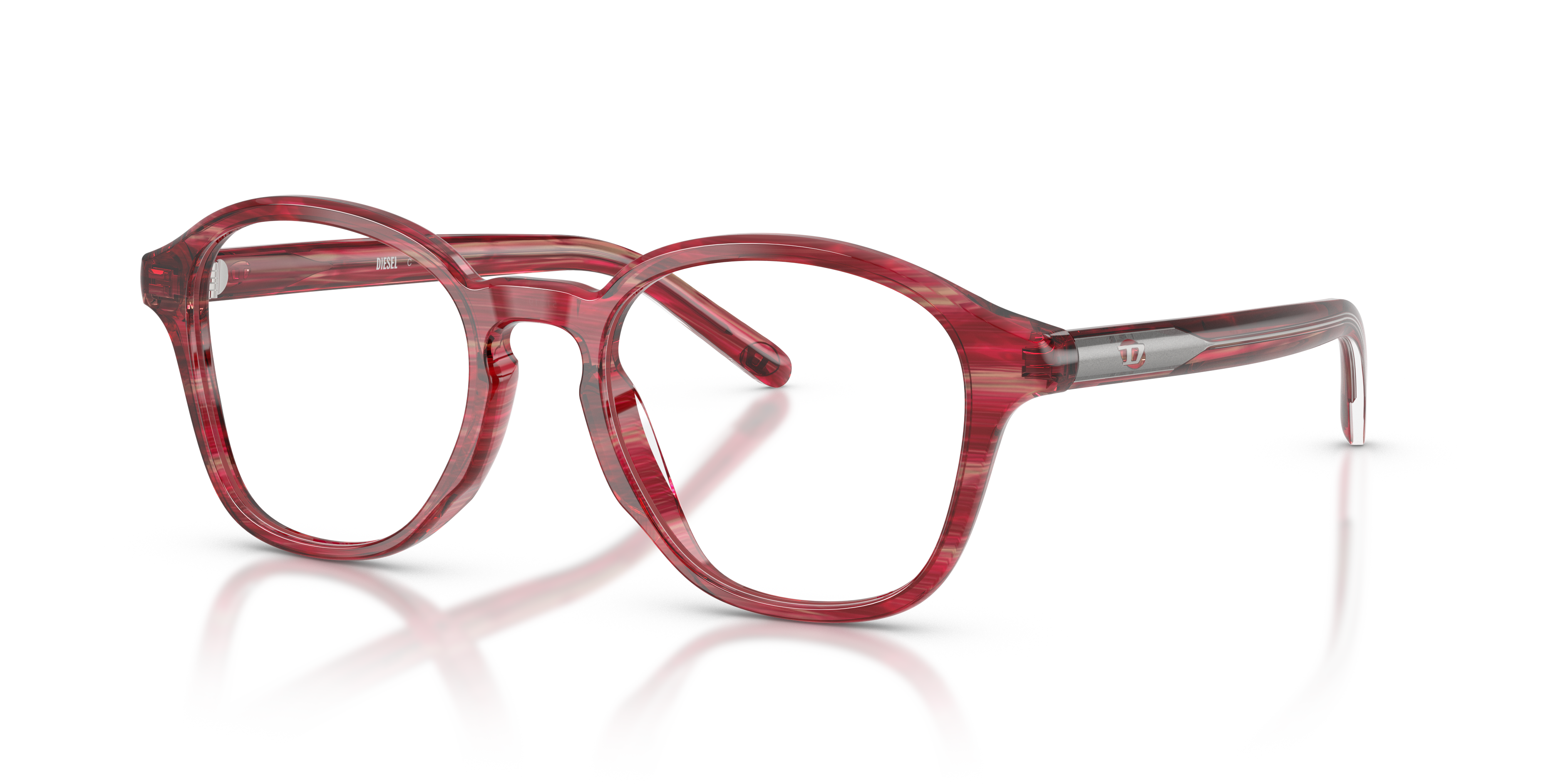 Diesel Unisex Dl4025u Striated Red Size: