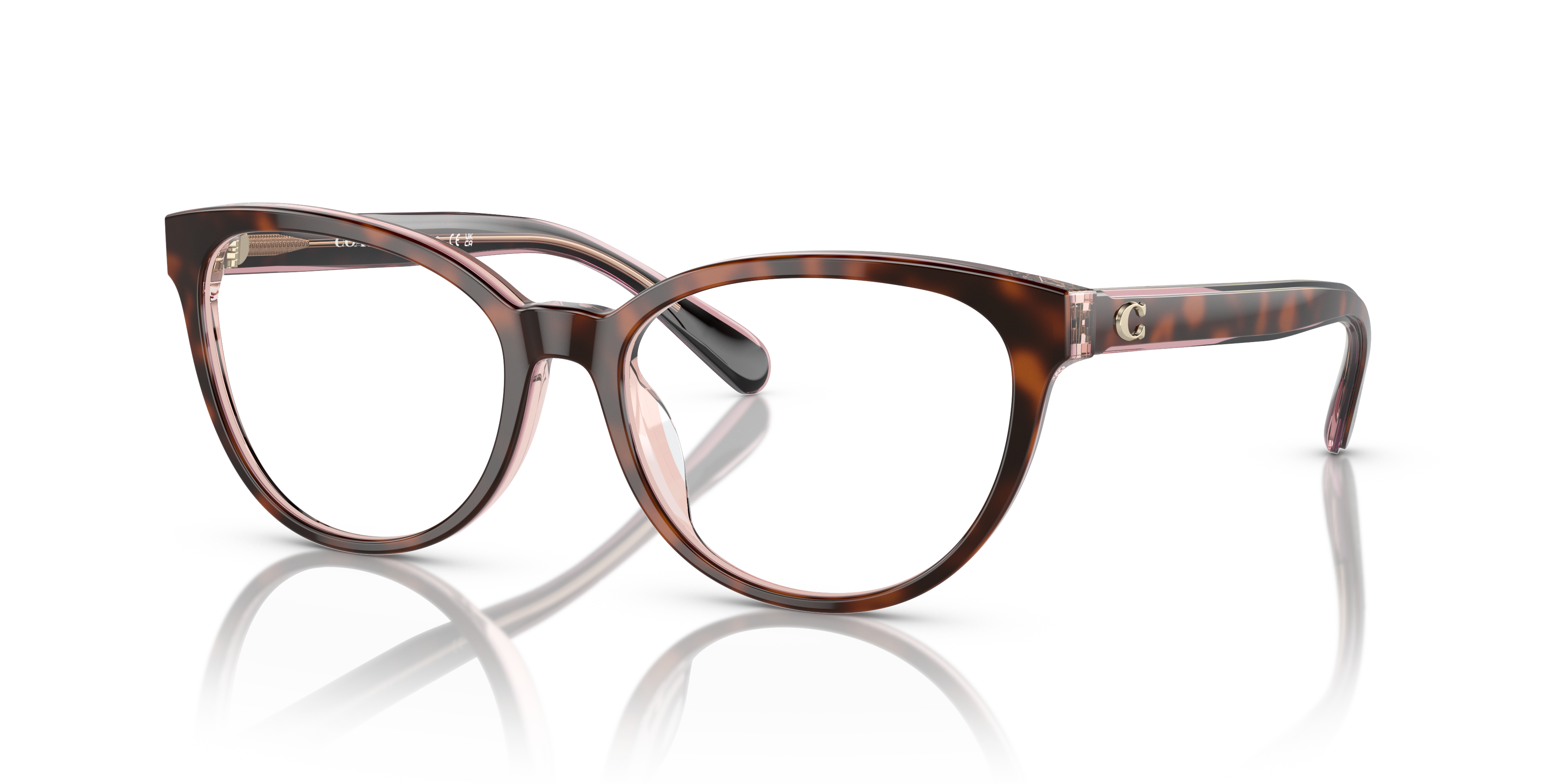 Coach Unisex Hc6210u Tortoise Transparent Pink Size 110$