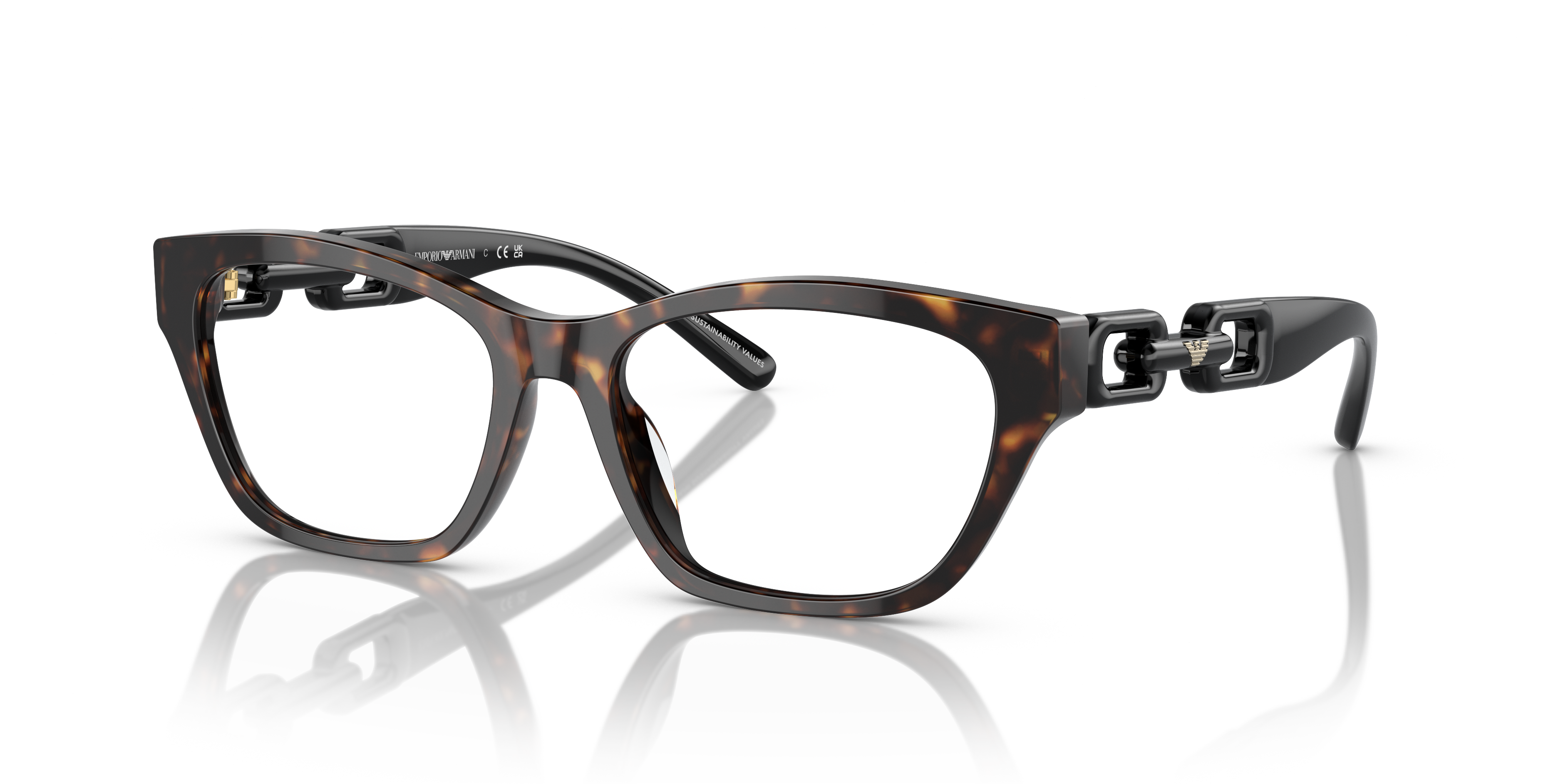Emporio Armani Unisex Ea3223u Shiny Havana Size: Small