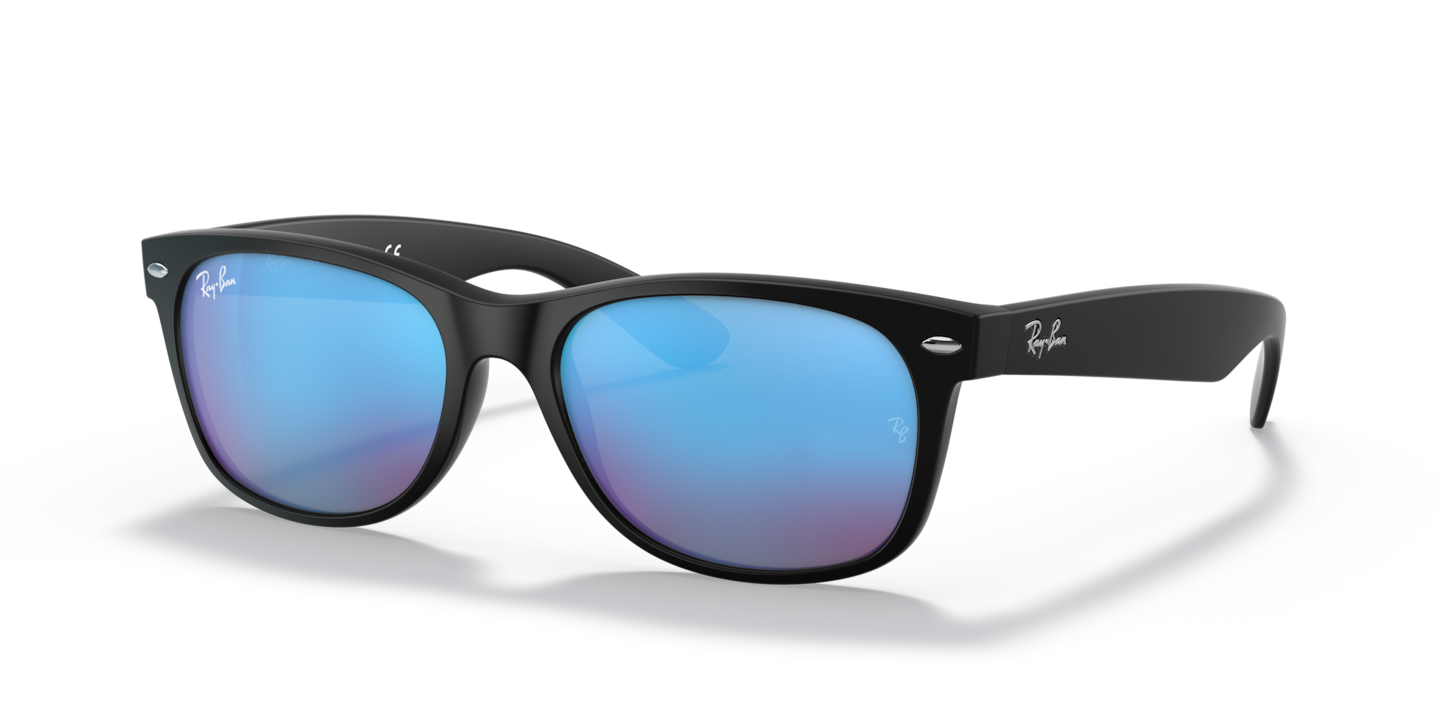 Ray-Ban RB2132 New Wayfarer Flash Rubber Black