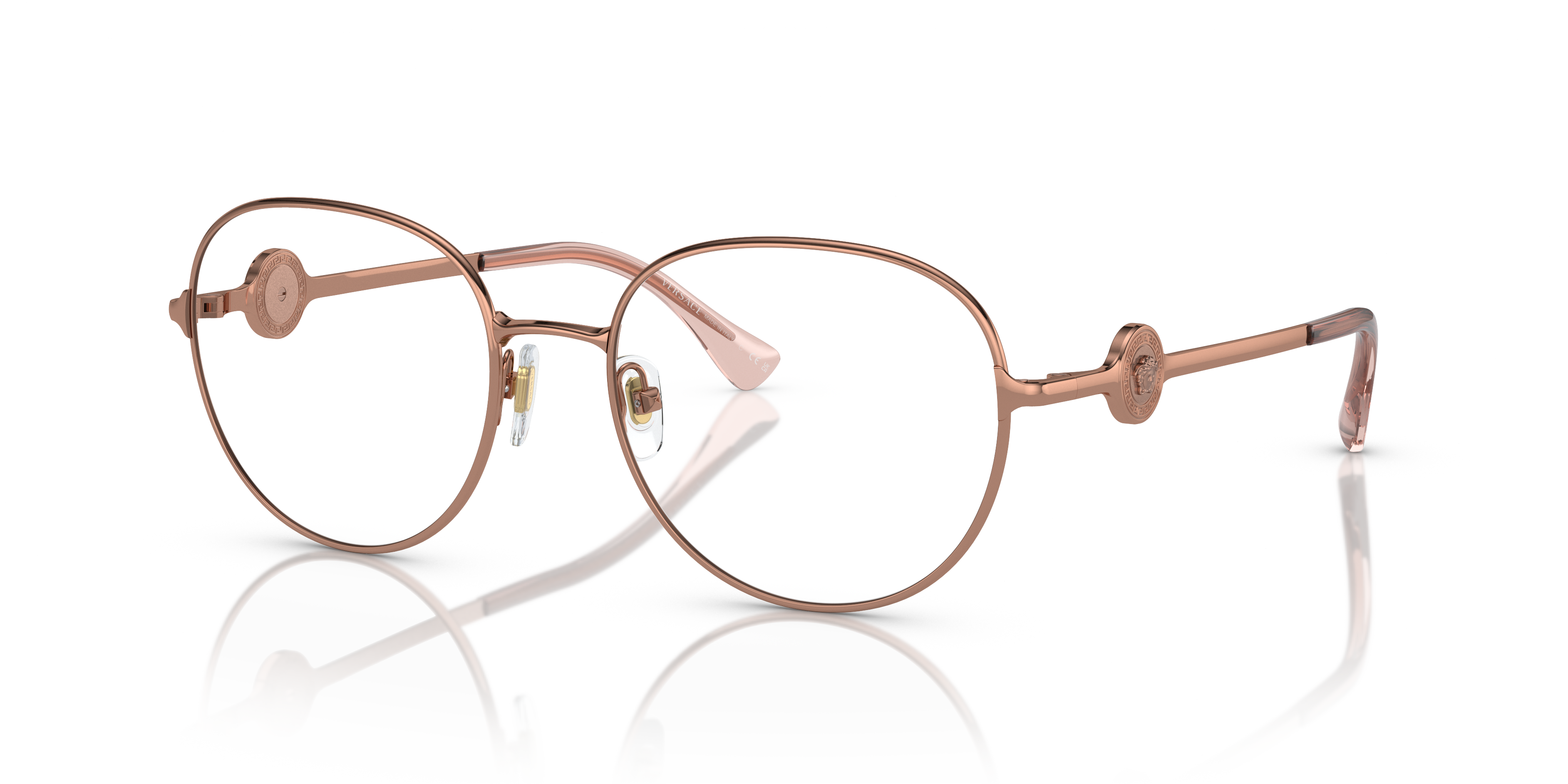 Versace Unisex Ve1288 Rose Gold Size Small 142$