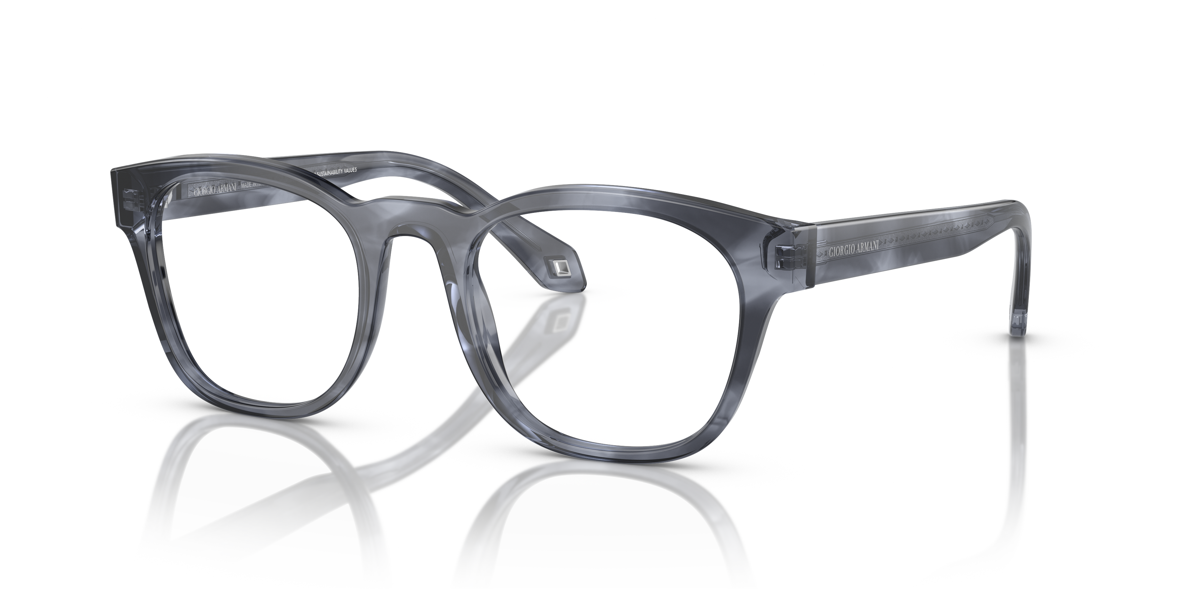 Giorgio Armani Unisex Ar7242 Striped Blue Size 211$