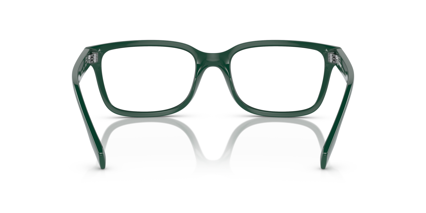 Burberry Green Translucent Square Acetate Glasses with Gold Temples BURBERRY BE1389 1109 Gold Men main image 2