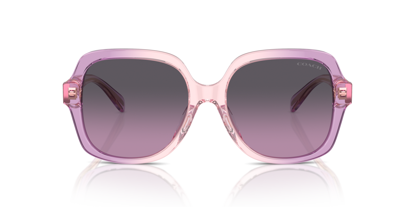 COACH VIOLET OVERSIZED DESIGNER SUNGLASSES COACH OVERSIZED TRANSPARENT VIOLET DESIGNER SUNGLASSES main image 2