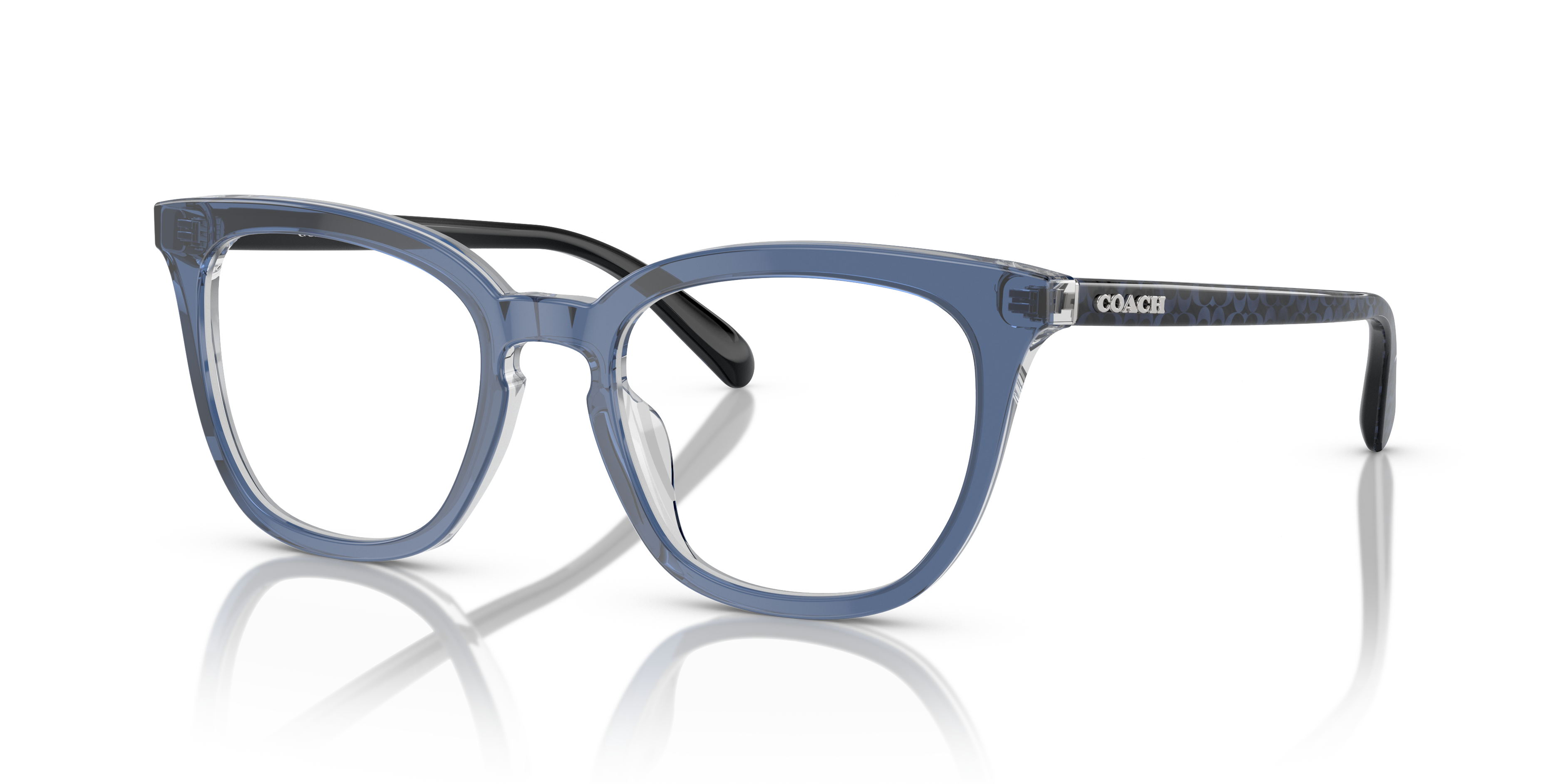 Coach Unisex Hc6222u Transparent Blue Size Extra Small 110$