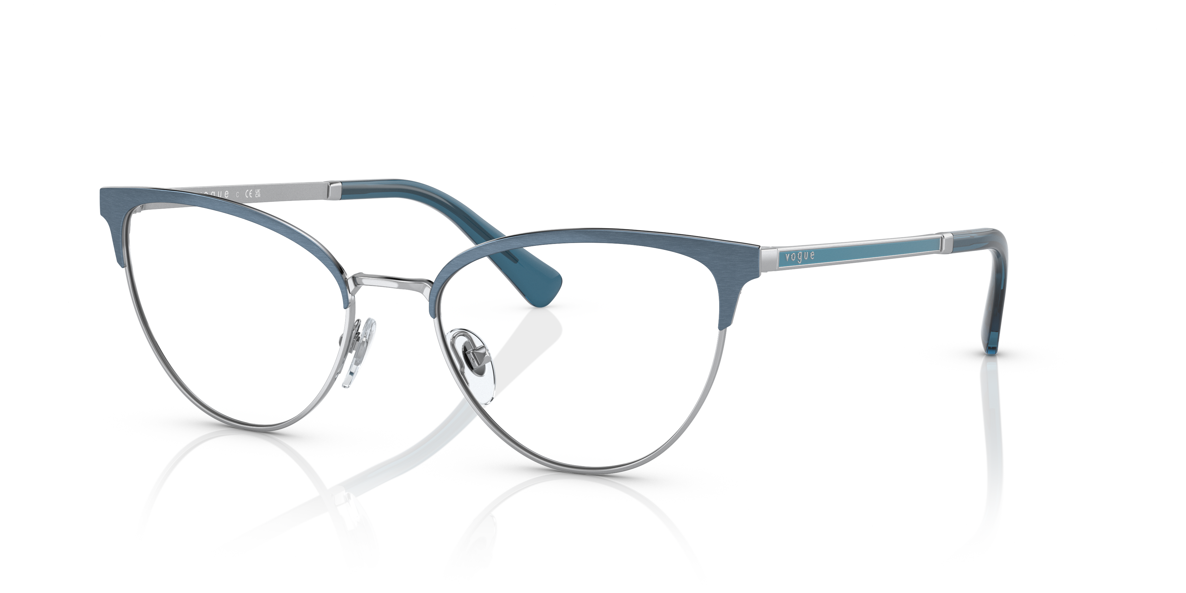 Vogue Eyewear Unisex Vo4250 Top Brushed Azure Silver Size 78$