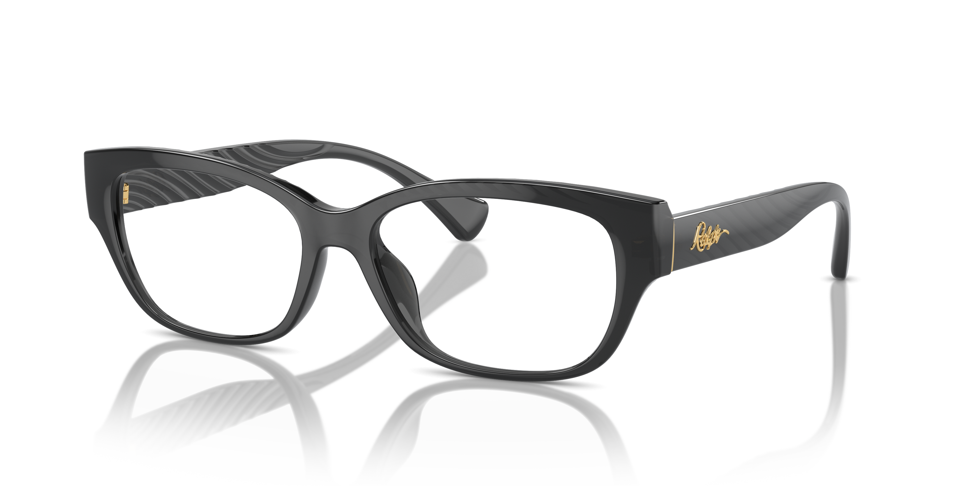 Ralph by Ralph Lauren Unisex Ra7165u Shiny Transparent Black Size 63$