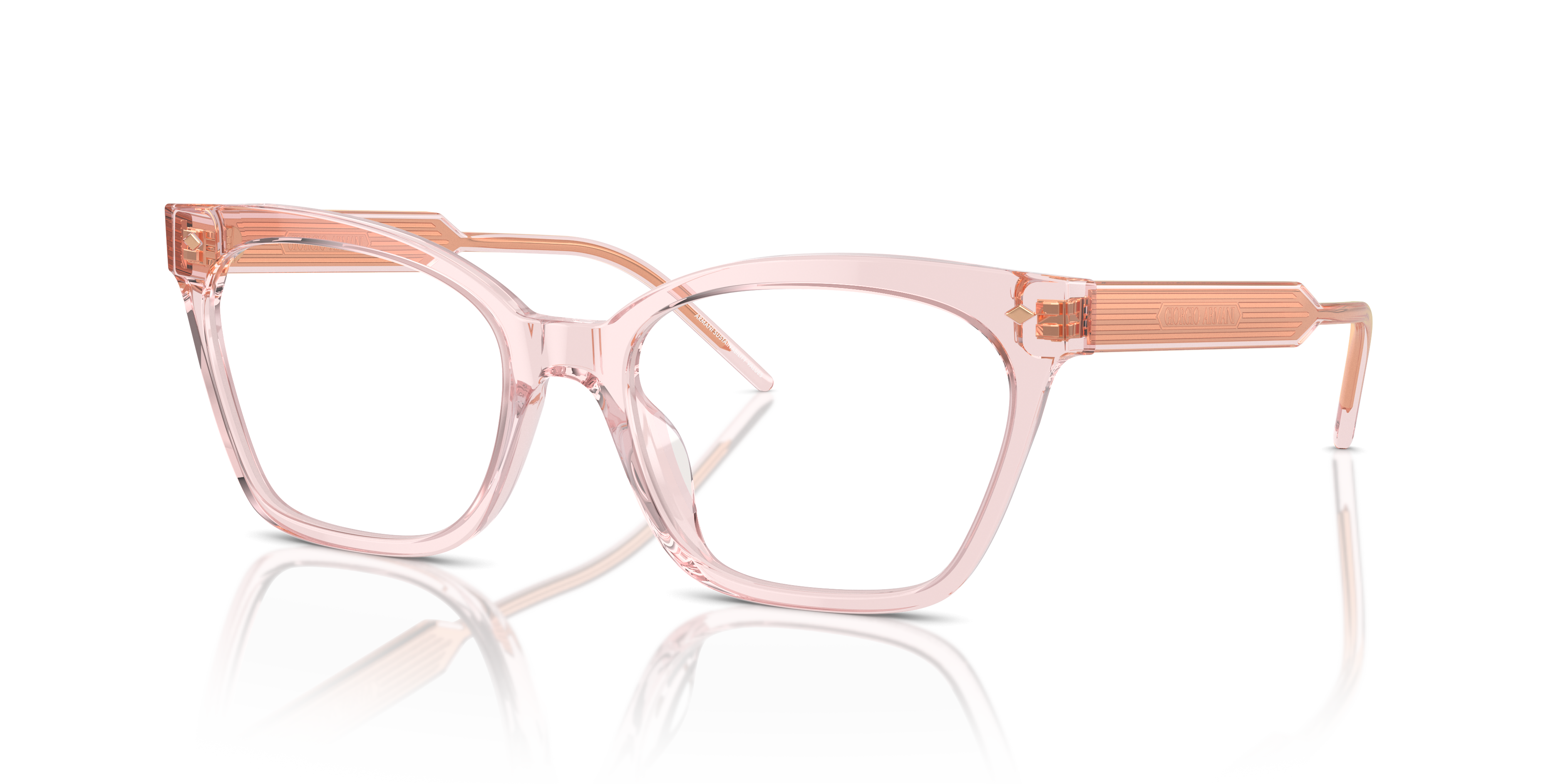Giorgio Armani Unisex Ar7257u Transparent Pink Size Standard 211$