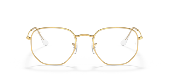 RB3548 Hexagonal Blue-Violet Light Clear Ray-Ban Gold