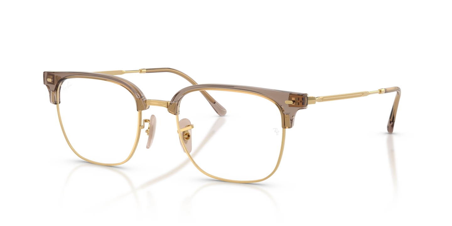 Ray-Ban RB7216 New Clubmaster Optics Beige On Gold