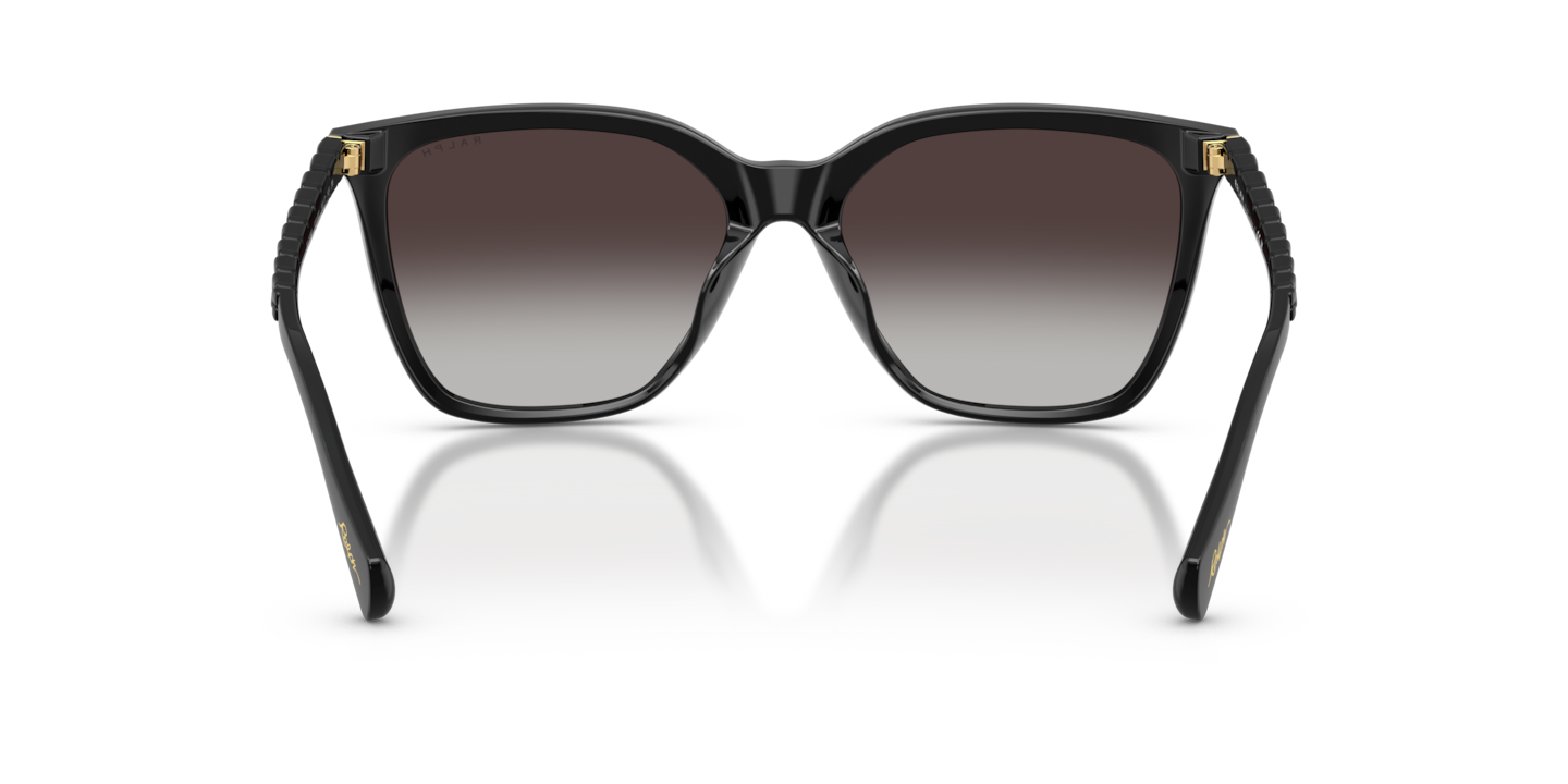 Ralph Lauren Black Square Gradient Women\'s Sunglasses with Gold Accents Ralph Lauren RL8201 M (56 - 17) with Grey lenses and Black  main image 2