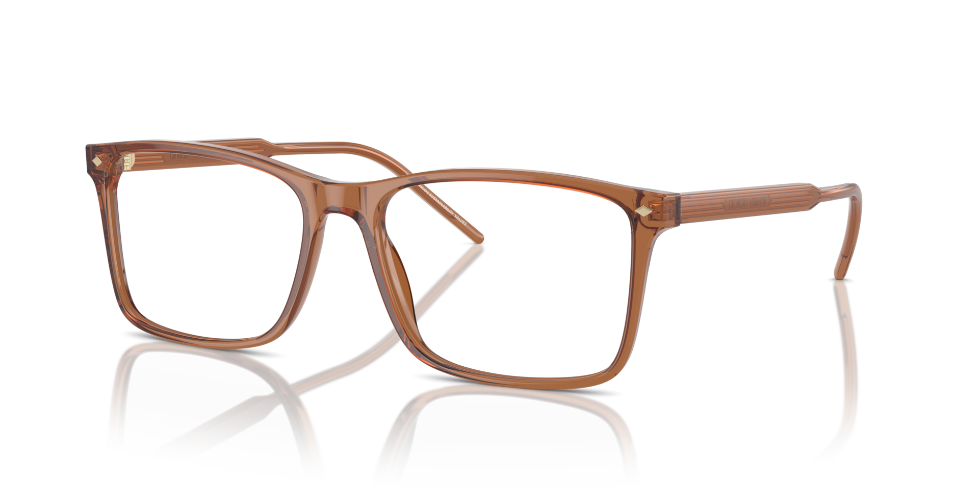 Giorgio Armani Unisex Ar7258 Transparent Brun Size Large 211$