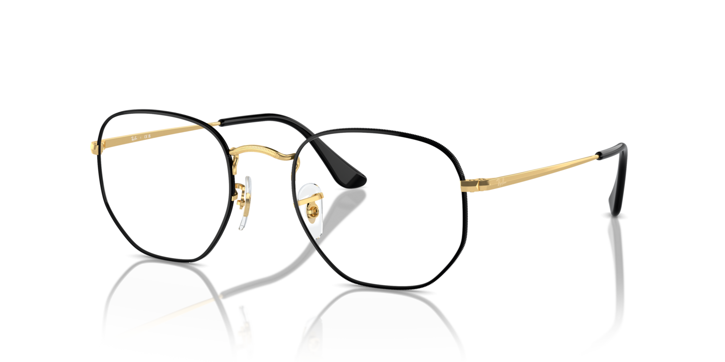 Ray-Ban RB6448 Hexagonal Optics Black On Gold