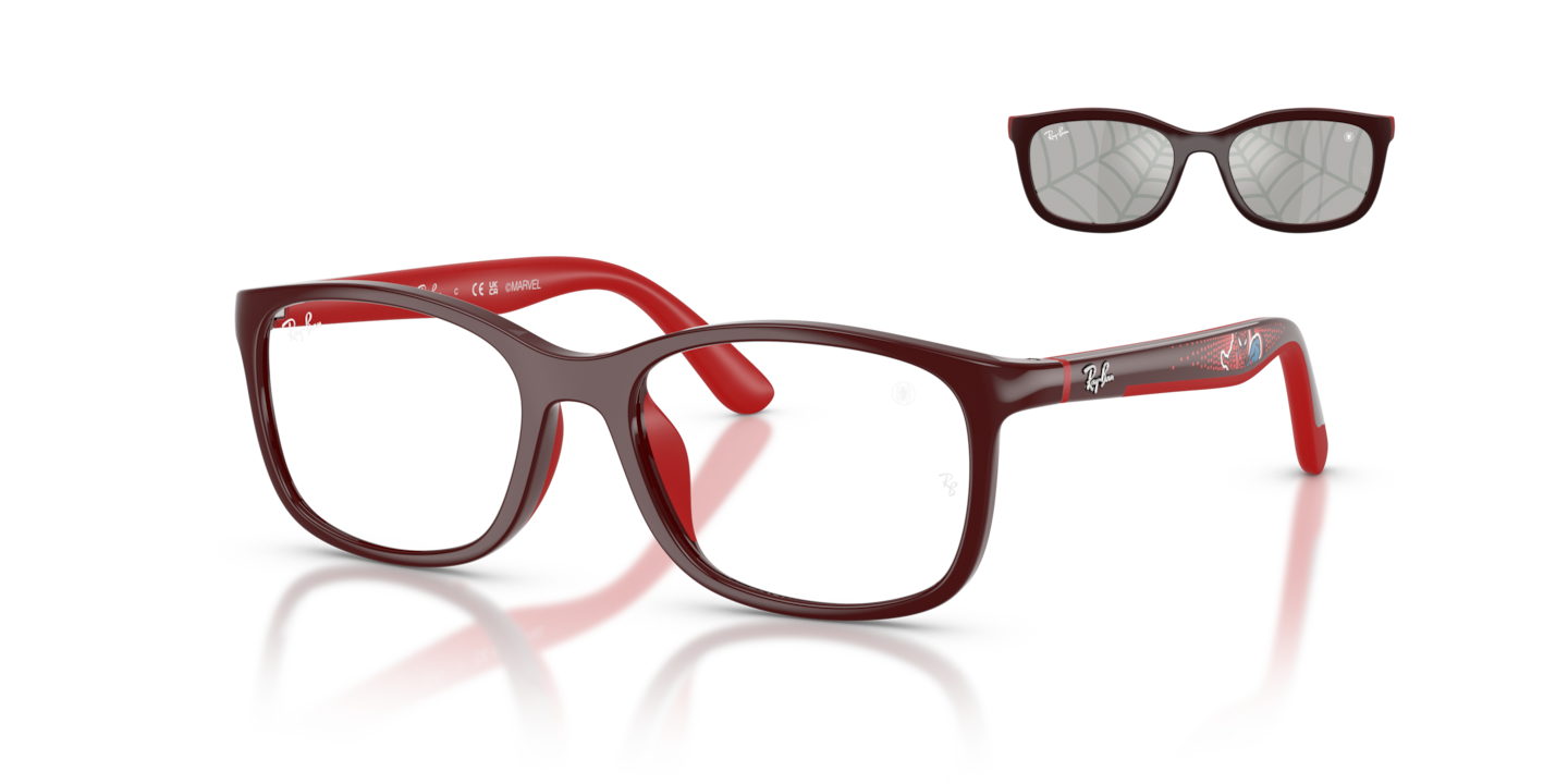 Ray-Ban RB9644S Ray-Ban MARVEL© - Spiderman RB9644S Kids Polished Dark and Rubber Red