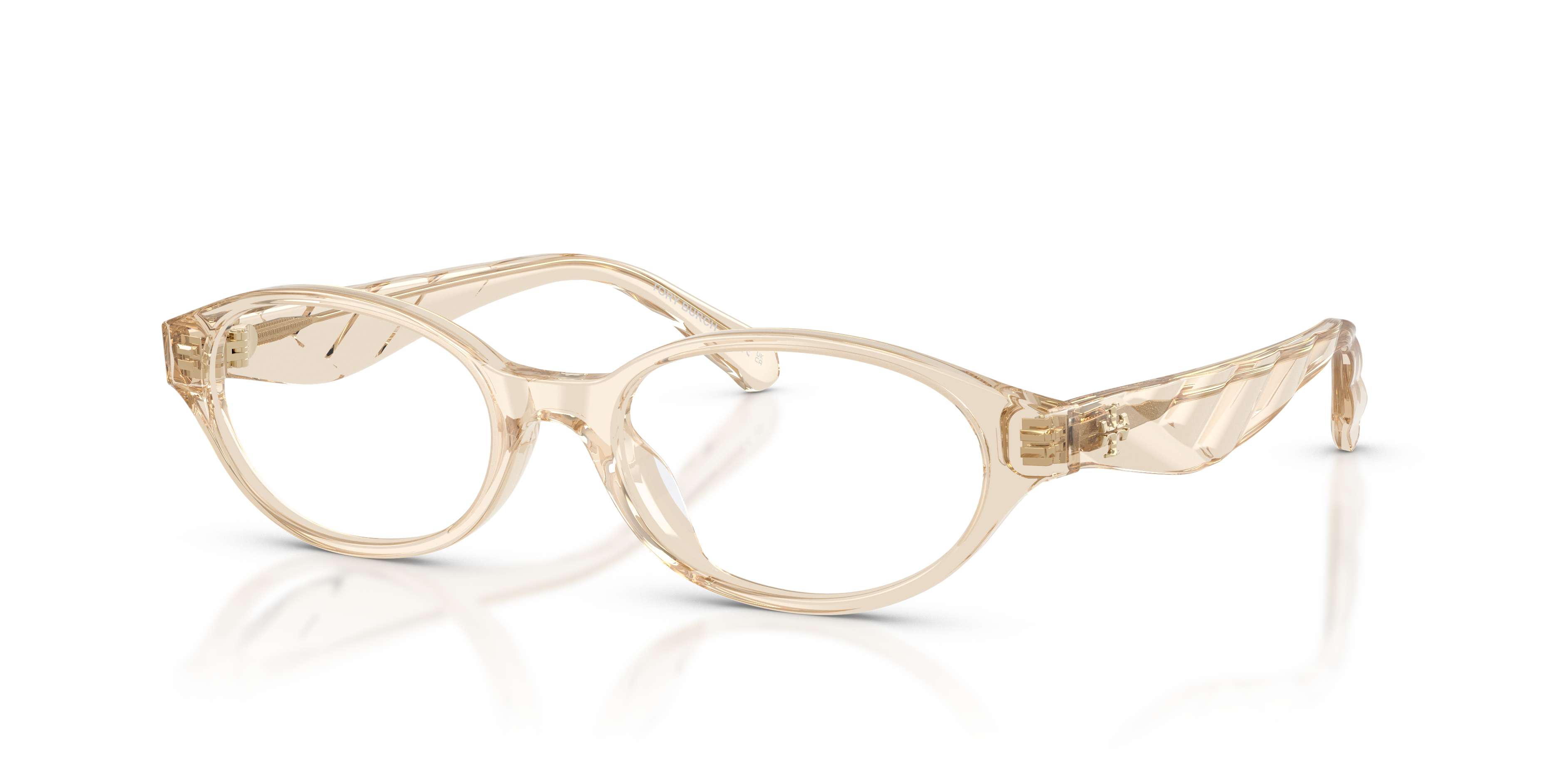Tory Burch Unisex Ty2171u Transparent Beige Size 208$