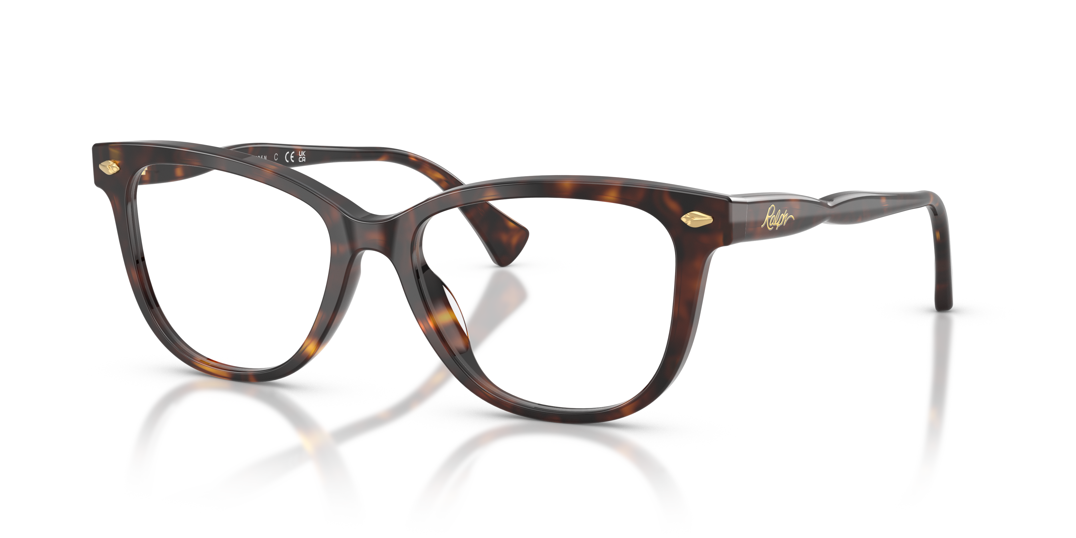Ralph by Ralph Lauren Unisex Ra7189u Shiny Dark Havana Size $157