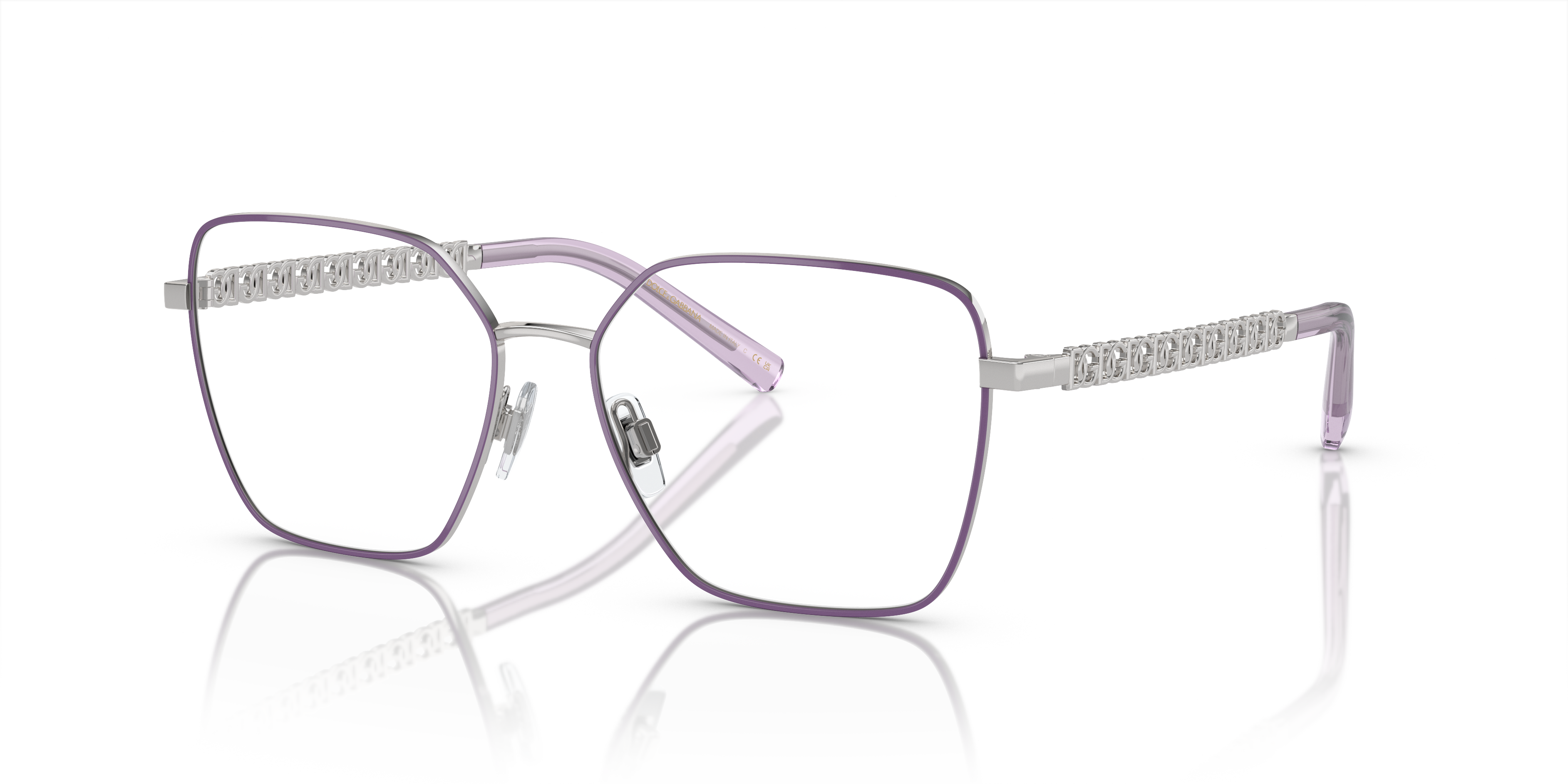 Dolce Gabbana Unisex Dg1351 Silver Lilac Size 172$