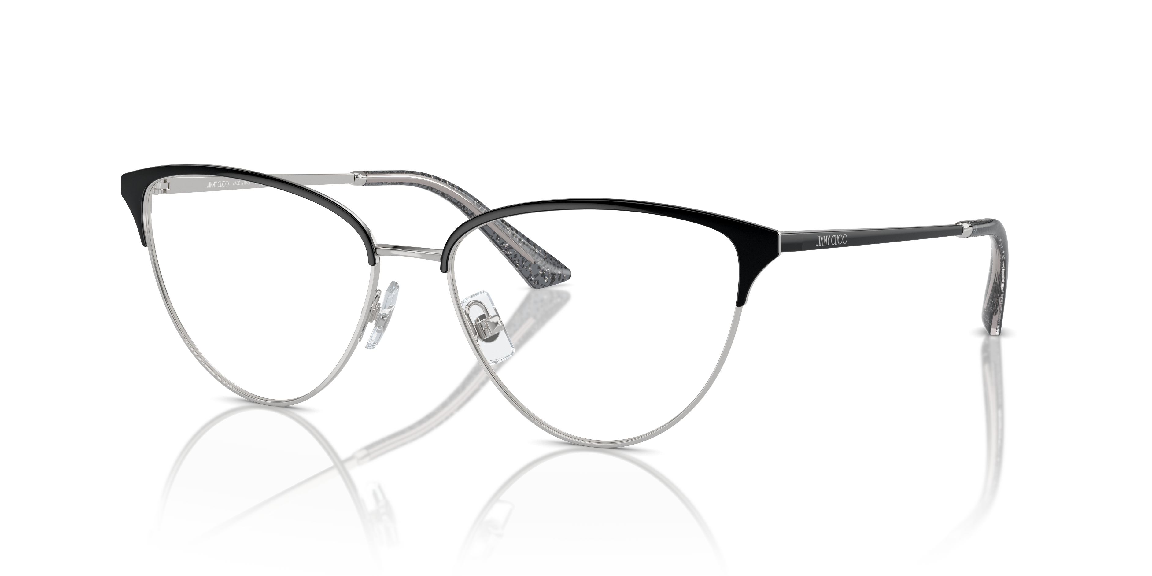 Jimmy Choo Unisex Jc2002 Silver Black Size Large 196$